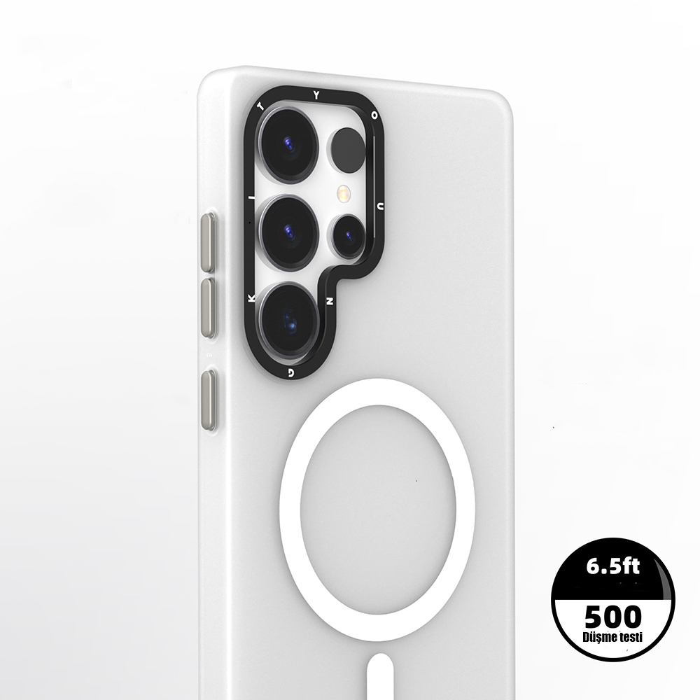 Samsung Galaxy S25 Uyumlu Ultra Kılıf Magsafe Şarj Özellikli Youngkit Hidden Sand Serisi Kapak - 4