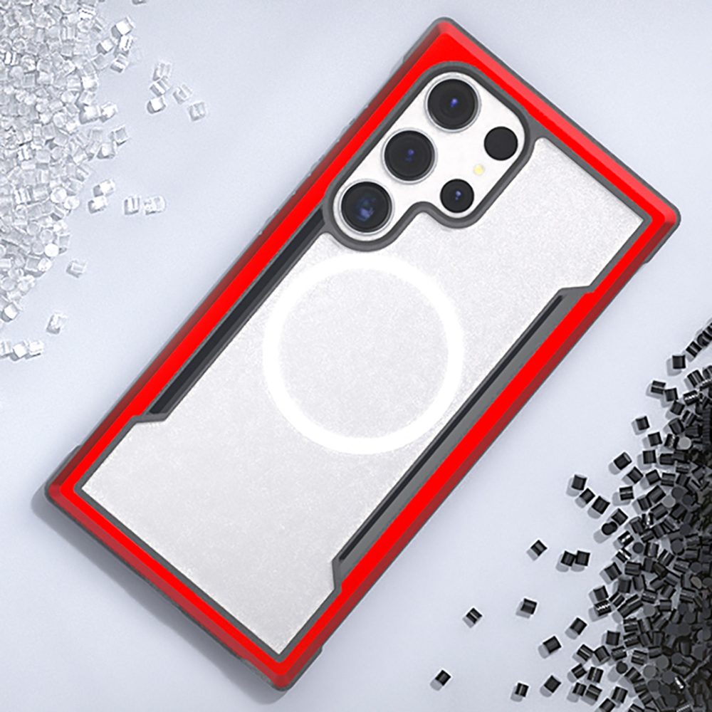 Samsung Samsung Galaxy S24 Ultra Uyumlu Kılıf Magsafe Şarj Özellikli Airbagli Raptic Shield Serisi Şeffaf Arka Yüzey Kapak - 2