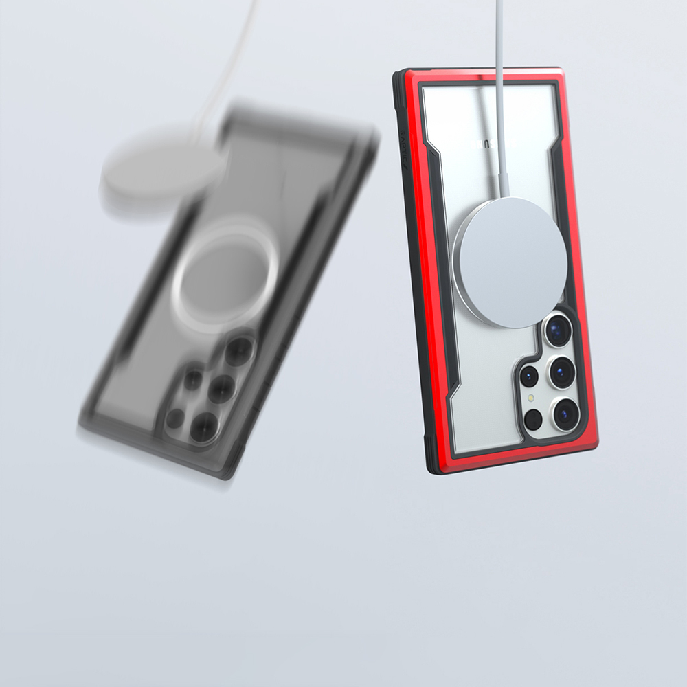 Samsung Samsung Galaxy S24 Ultra Uyumlu Kılıf Magsafe Şarj Özellikli Airbagli Raptic Shield Serisi Şeffaf Arka Yüzey Kapak - 7