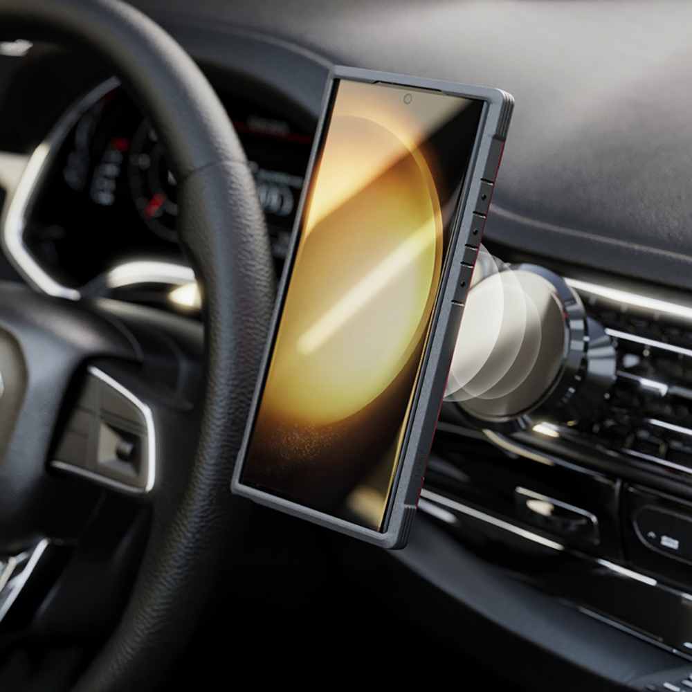 Samsung Samsung Galaxy S24 Ultra Uyumlu Kılıf Magsafe Şarj Özellikli Airbagli Raptic Shield Serisi Şeffaf Arka Yüzey Kapak - 11