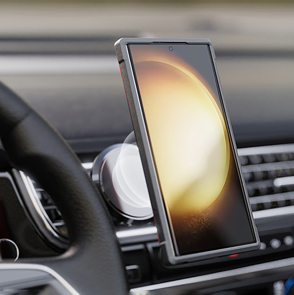 Samsung Samsung Galaxy S24 Ultra Uyumlu Kılıf Magsafe Şarj Özellikli Airbagli Raptic Shield Serisi Şeffaf Arka Yüzey Kapak - 12