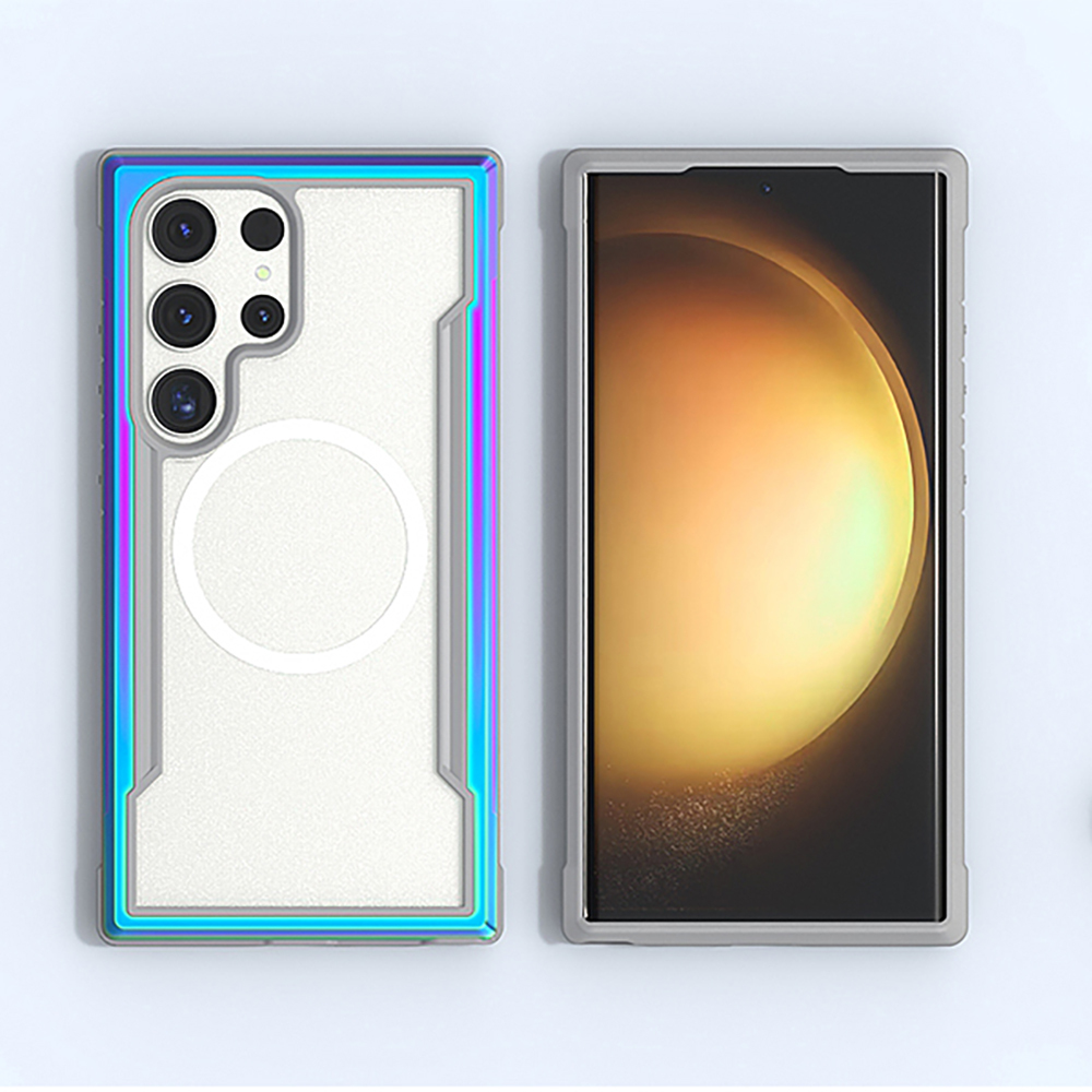 Samsung Samsung Galaxy S24 Ultra Uyumlu Kılıf Magsafe Şarj Özellikli Airbagli Raptic Shield Serisi Şeffaf Arka Yüzey Kapak - 15