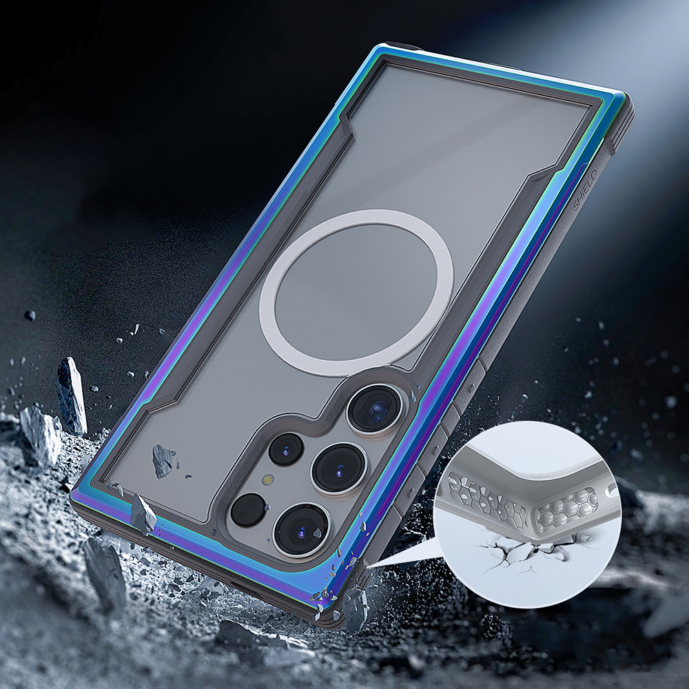 Samsung Samsung Galaxy S24 Ultra Uyumlu Kılıf Magsafe Şarj Özellikli Airbagli Raptic Shield Serisi Şeffaf Arka Yüzey Kapak - 23