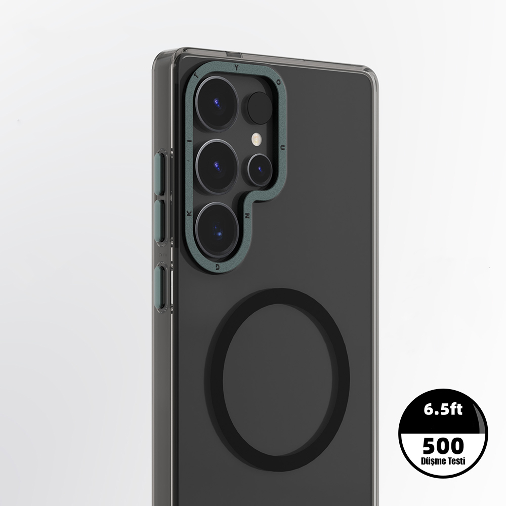 Samsung Galaxy S25 Uyumlu Ultra Kılıf Magsafe Şarj Özellikli Şeffaf Youngkit Crystal Shield Serisi Kapak - 6