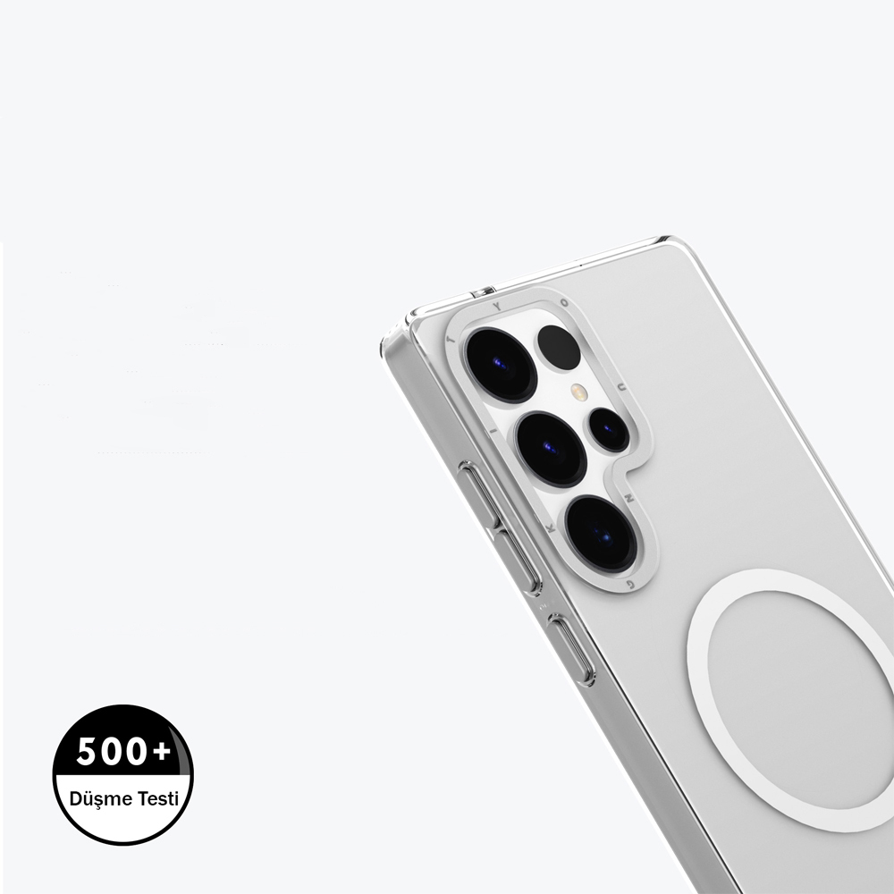 Samsung Galaxy S25 Uyumlu Ultra Kılıf Magsafe Şarj Özellikli Şeffaf Youngkit Crystal Shield Serisi Kapak - 8