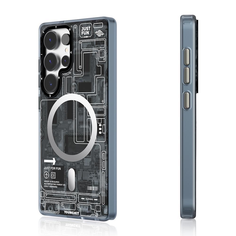 Samsung Galaxy S25 Uyumlu Ultra Kılıf Magsafe Şarj Özellikli YoungKit Technology Serisi Kapak - 1