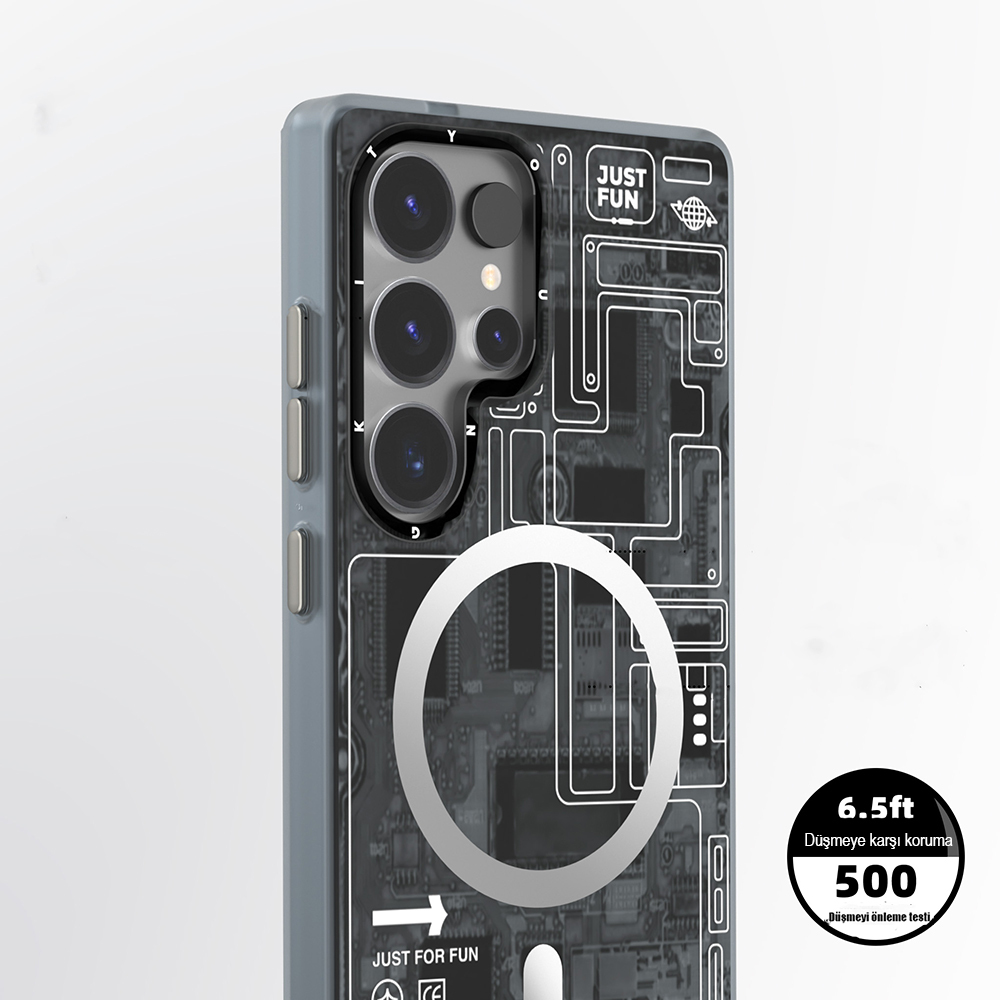 Samsung Galaxy S25 Uyumlu Ultra Kılıf Magsafe Şarj Özellikli YoungKit Technology Serisi Kapak - 3