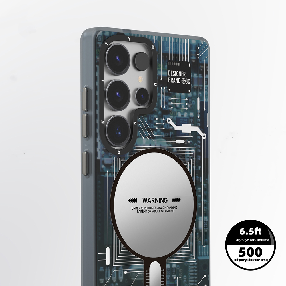 Samsung Galaxy S25 Uyumlu Ultra Kılıf Magsafe Şarj Özellikli YoungKit Technology Serisi Kapak - 4