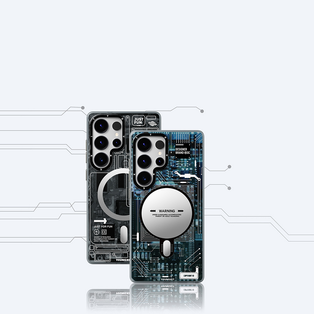 Samsung Galaxy S25 Uyumlu Ultra Kılıf Magsafe Şarj Özellikli YoungKit Technology Serisi Kapak - 7