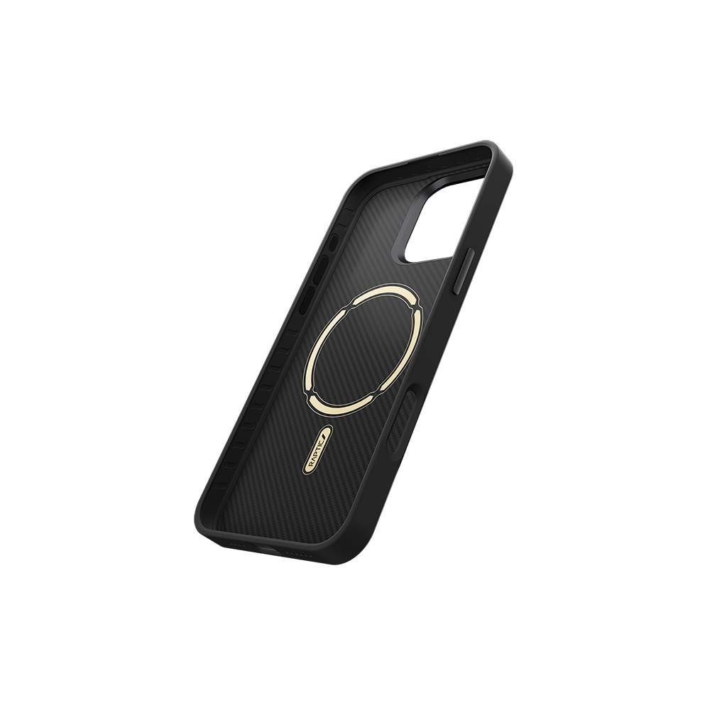 Apple iPhone 16 Pro Max Uyumlu Kılıf Magsafe Şarj Özellikli 600D Metal Kamera Çerçeveli Raptic Aramid Fiber Serisi Kapak - 4