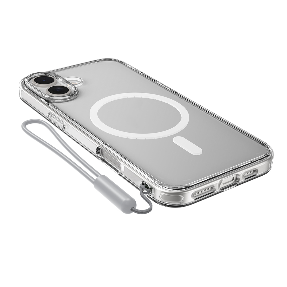Apple iPhone 16 Uyumlu Kılıf Magsafe Şarj Özellikli Raptic Crystal MagSafe Serisi Şeffaf Kapak - 5