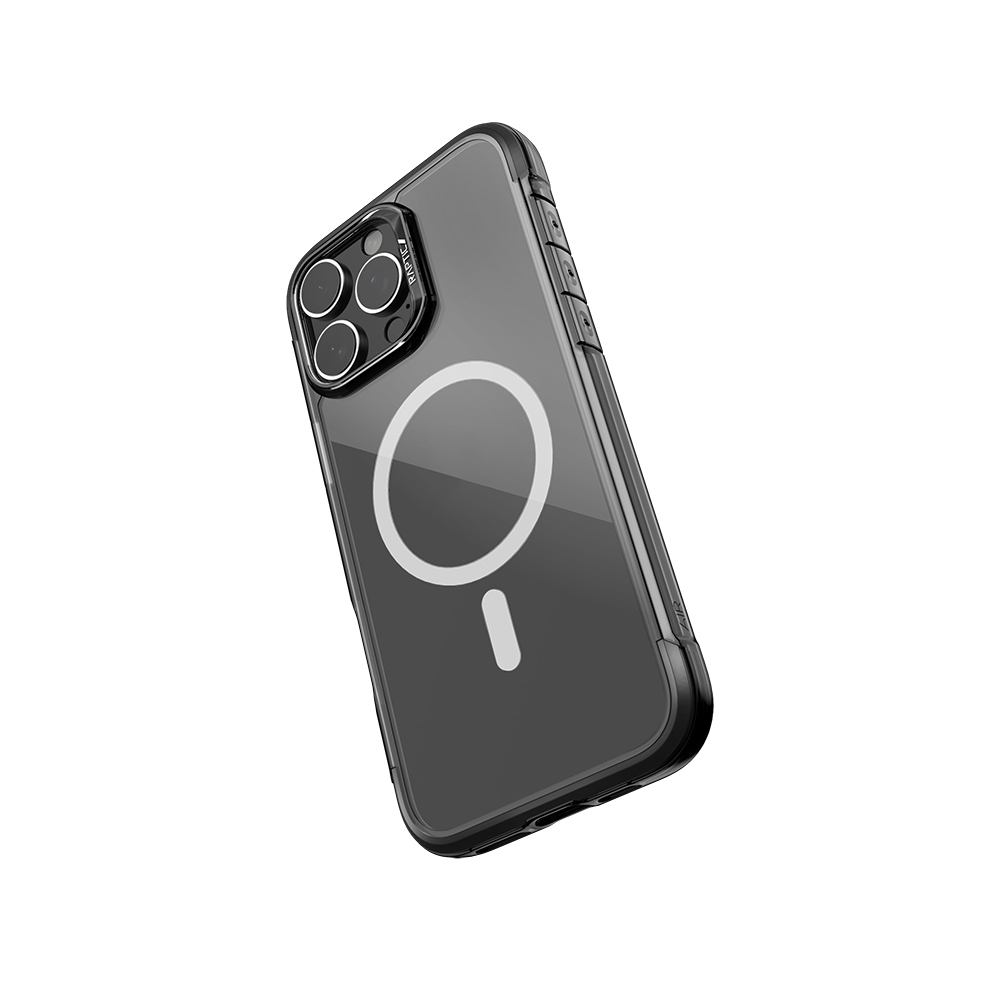 Apple iPhone 16 Pro Uyumlu Kılıf Magsafe Şarj Özellikli Raptic Air Serisi Airbag Tasarımlı Metal Köşelikli Şeffaf Kapak - 7