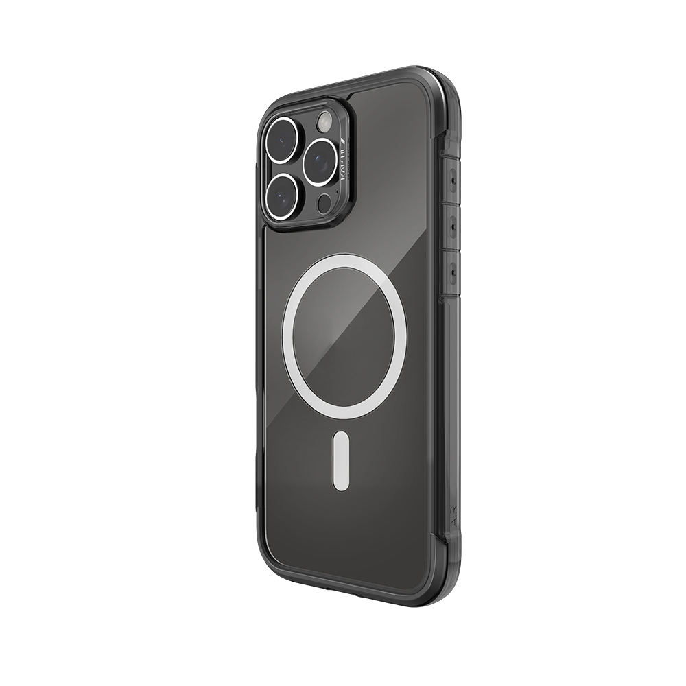 Apple iPhone 16 Pro Max Uyumlu Kılıf Magsafe Şarj Özellikli Raptic Air Serisi Airbag Tasarımlı Metal Köşelikli Şeffaf Kapak - 1