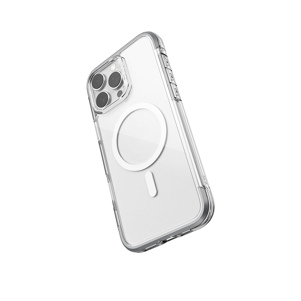 Apple iPhone 16 Pro Max Uyumlu Kılıf Magsafe Şarj Özellikli Raptic Air Serisi Airbag Tasarımlı Metal Köşelikli Şeffaf Kapak - 12