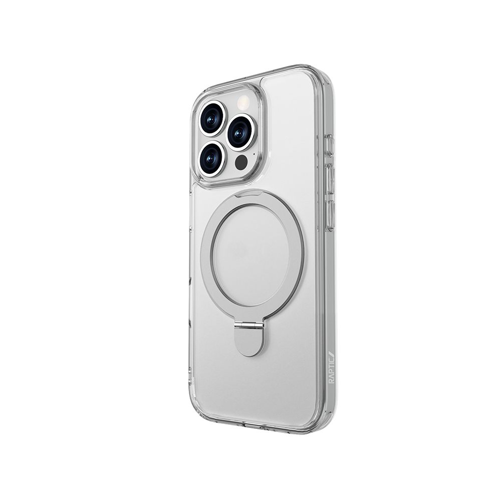 Apple iPhone 16 Pro Max Uyumlu Kılıf Magsafe Şarj Özellikli Raptic Air Stand Serisi Buzlu Transparan Tasarımlı Standlı Kapak - 2