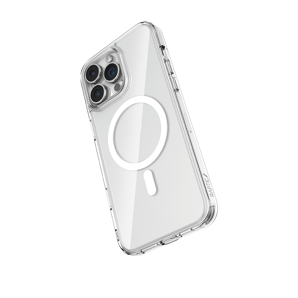 Apple iPhone 16 Pro Uyumlu Kılıf Magsafe Şarj Özellikli Raptic Crystal MagSafe Serisi Şeffaf Kapak - 1