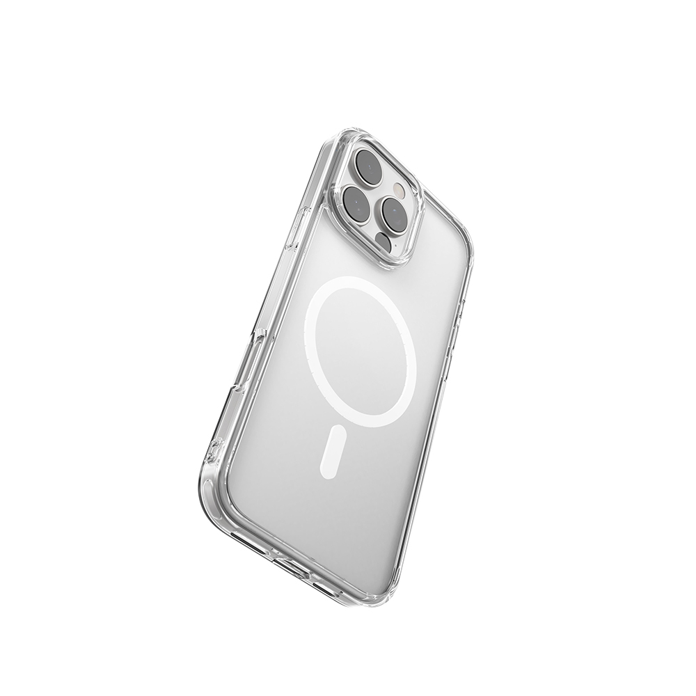 Apple iPhone 16 Pro Max Uyumlu Kılıf Magsafe Şarj Özellikli Raptic Crystal MagSafe Serisi Şeffaf Kapak - 2