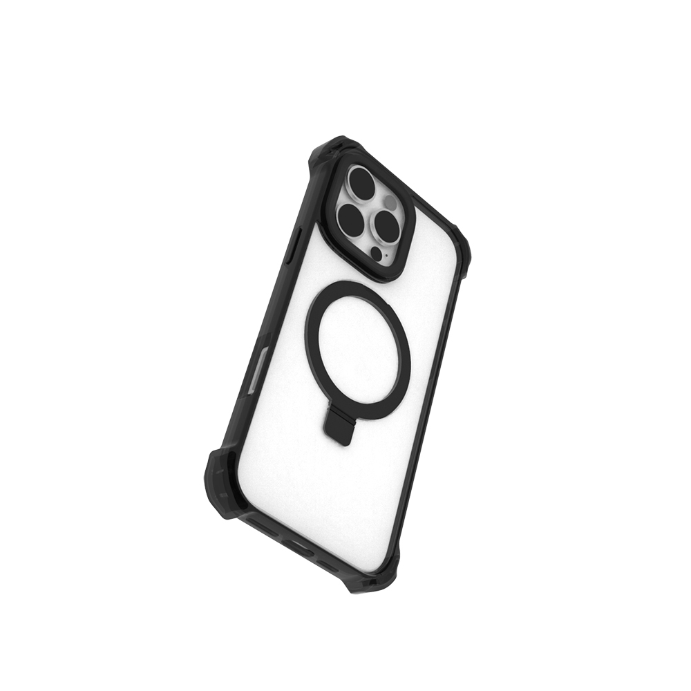 Apple iPhone 16 Pro Max Uyumlu Kılıf Magsafe Şarj Özellikli Raptic Dual Serisi Şeffaf Standlı Kapak - 12