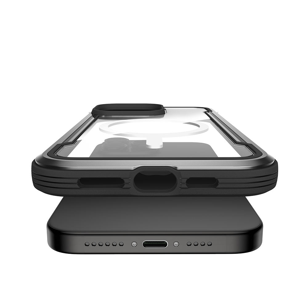 Apple iPhone 15 Pro Uyumlu Kılıf Magsafe Şarj Özellikli Airbagli Raptic Shield Serisi Şeffaf Arka Yüzey Kapak - 10