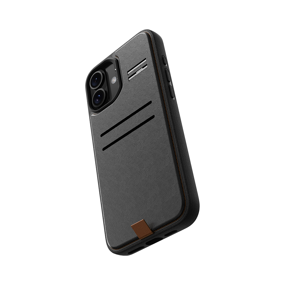 Apple iPhone 16 Plus Uyumlu Kılıf Magsafe Şarj Özellikli Raptic Slim Wallet Serisi Deri Görünümlü Kartlıklı Standlı Kapak - 5