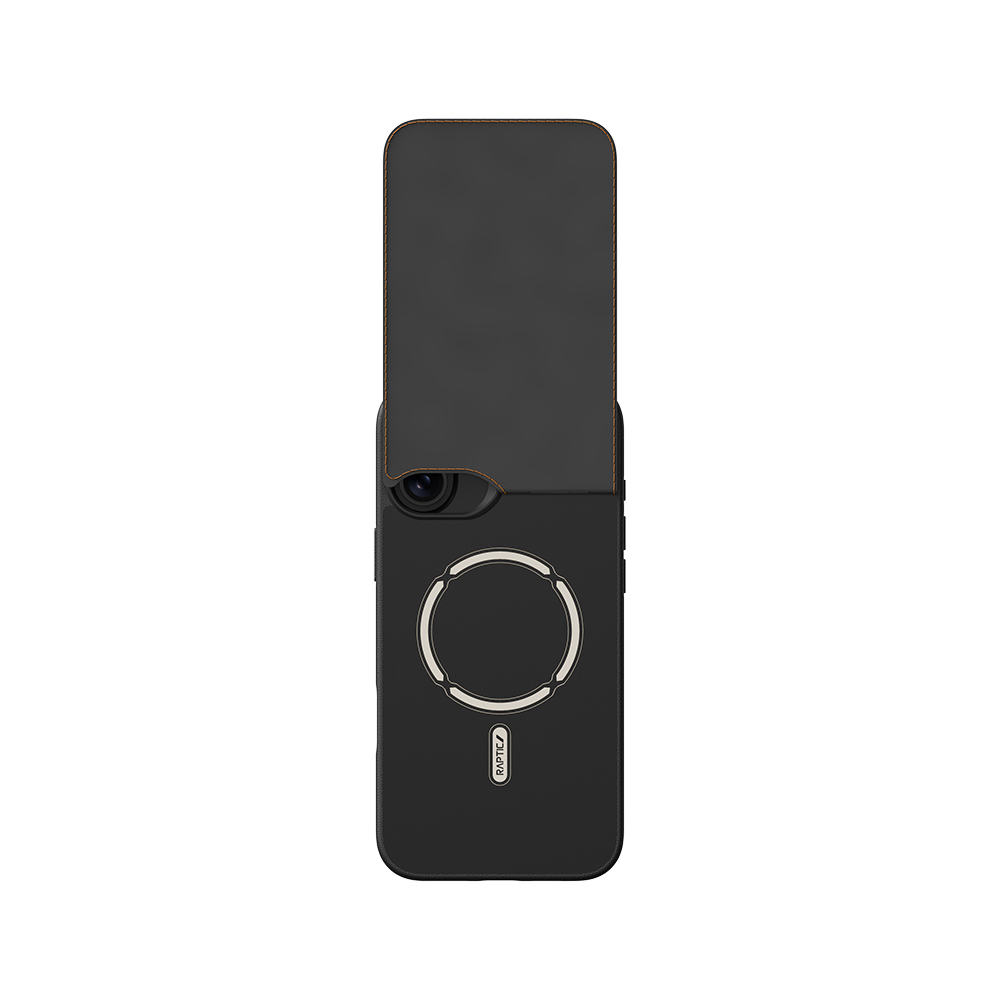 Apple iPhone 16 Plus Uyumlu Kılıf Magsafe Şarj Özellikli Raptic Slim Wallet Serisi Deri Görünümlü Kartlıklı Standlı Kapak - 6