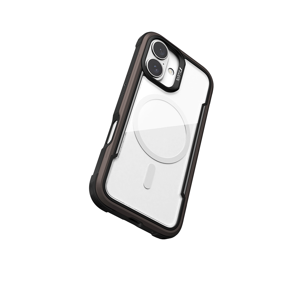 Apple iPhone 16 Uyumlu Kılıf Magsafe Şarj Özellikli Airbagli Raptic Shield Serisi Şeffaf Arka Yüzey Kapak - 3