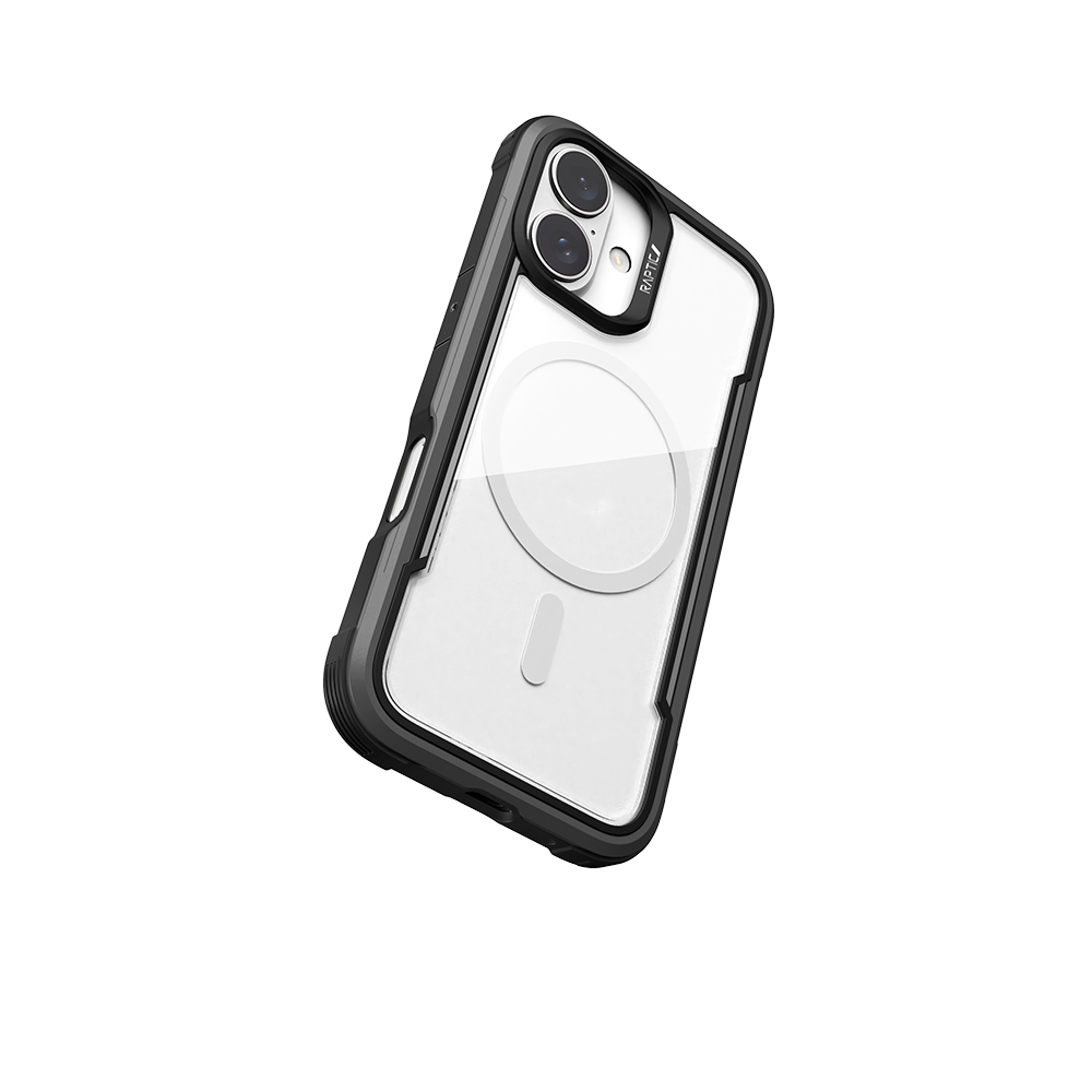 Apple iPhone 16 Uyumlu Kılıf Magsafe Şarj Özellikli Airbagli Raptic Shield Serisi Şeffaf Arka Yüzey Kapak - 33