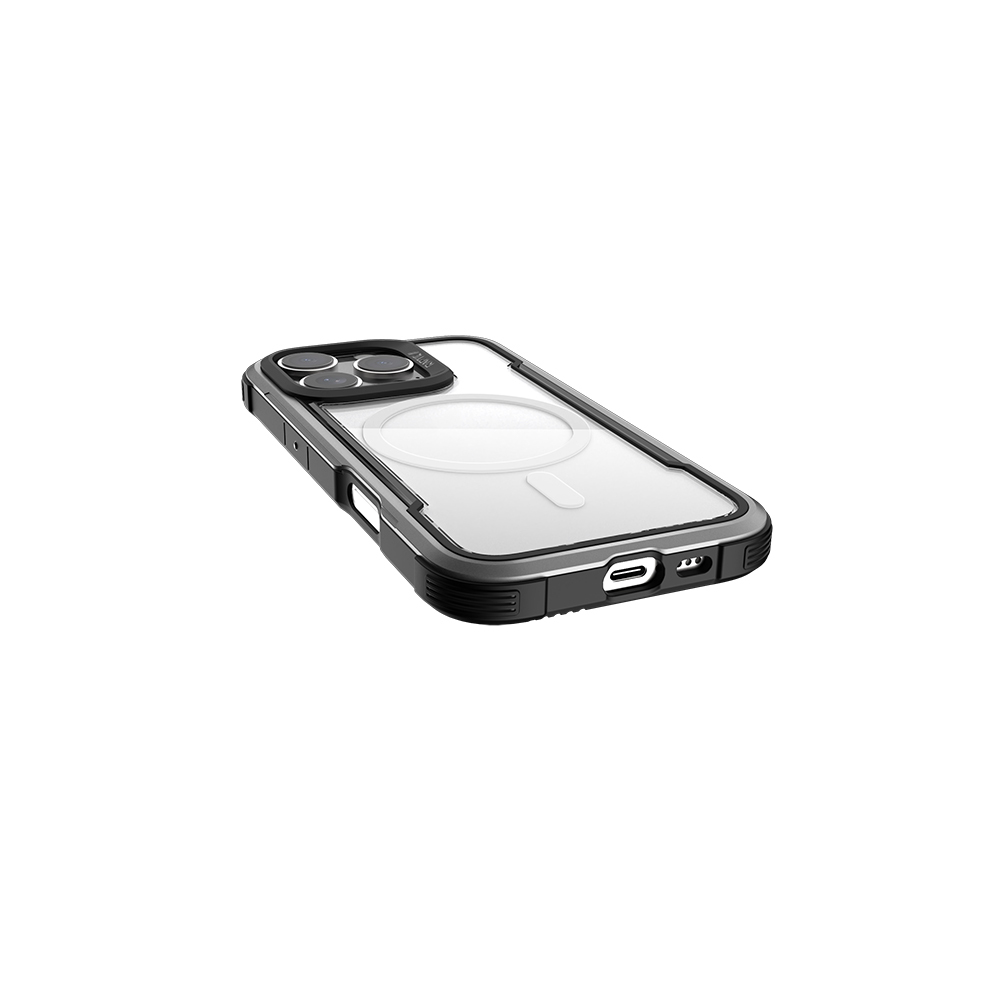 Apple iPhone 16 Pro Uyumlu Kılıf Magsafe Şarj Özellikli Airbagli Raptic Shield Serisi Şeffaf Arka Yüzey Kapak - 32