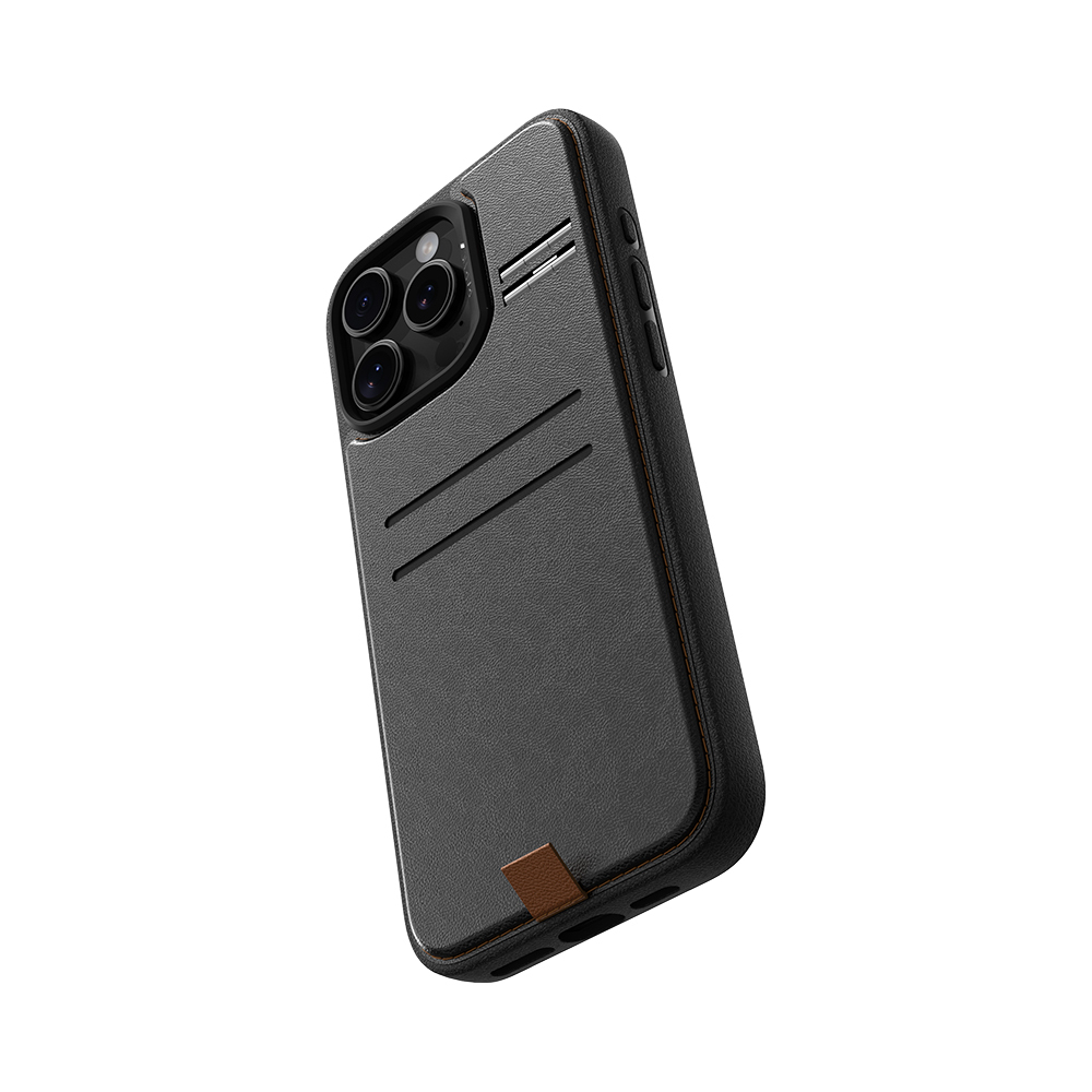 Apple iPhone 16 Pro Max Uyumlu Kılıf Magsafe Şarj Özellikli Raptic Slim Wallet Serisi Deri Görünümlü Kartlıklı Standlı Kapak - 5