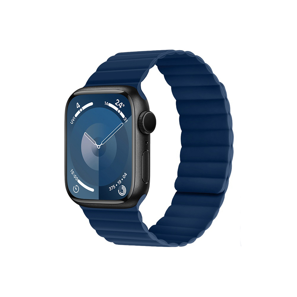 Apple Watch 10 46mm Kordon Raptic Magnetik Tak Çıkar Silikon Strap Kayış - 1