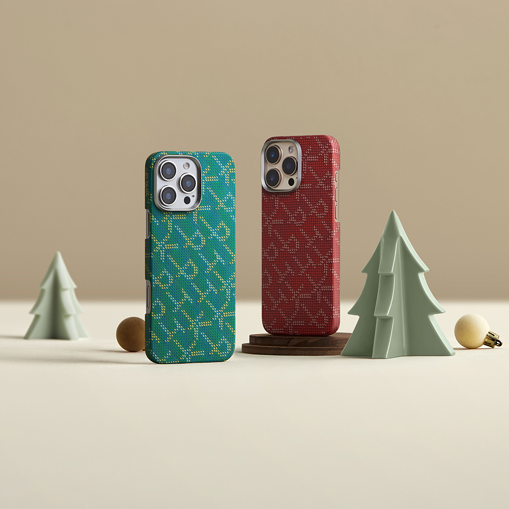 Apple iPhone 16 Pro Max Uyumlu Kılıf MagSafe Şarj Özellikli Aramid Fiber Pitaka Tactile Woven Monogram Serisi Kapak - 11