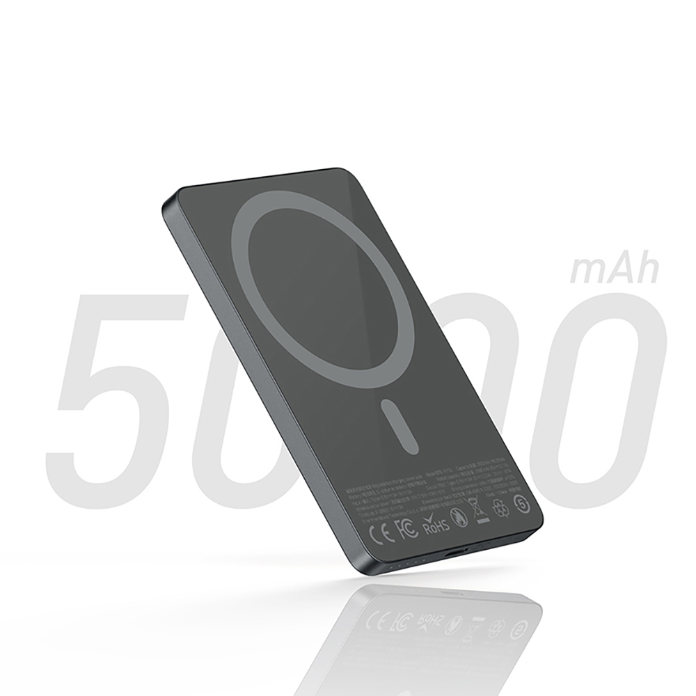 Recci RP33 PD 20W Ultra İnce Led Göstergeli Hızlı Şarj Özellikli Wireless Powerbank 15W 5000mAh - 15