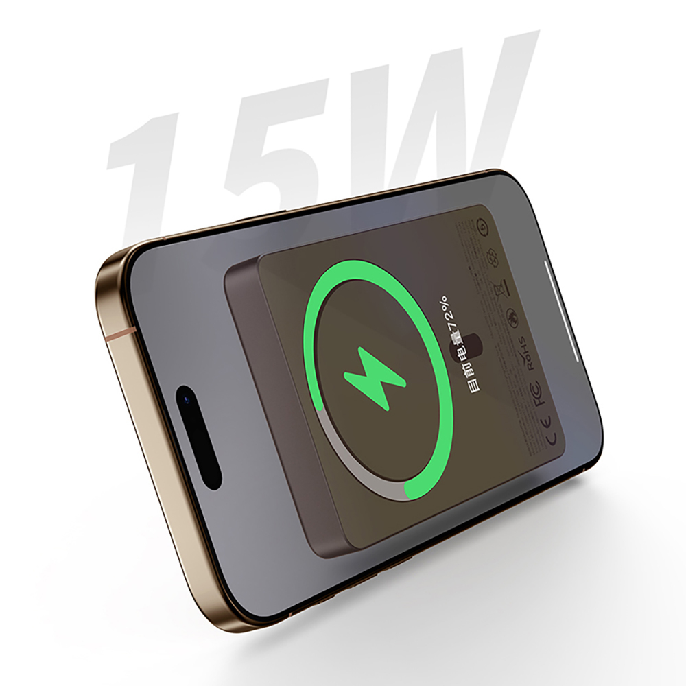 Recci RP35 PD 20W Led Göstergeli Hızlı Şarj Özellikli Wireless Powerbank 15W 10000mAh - 12