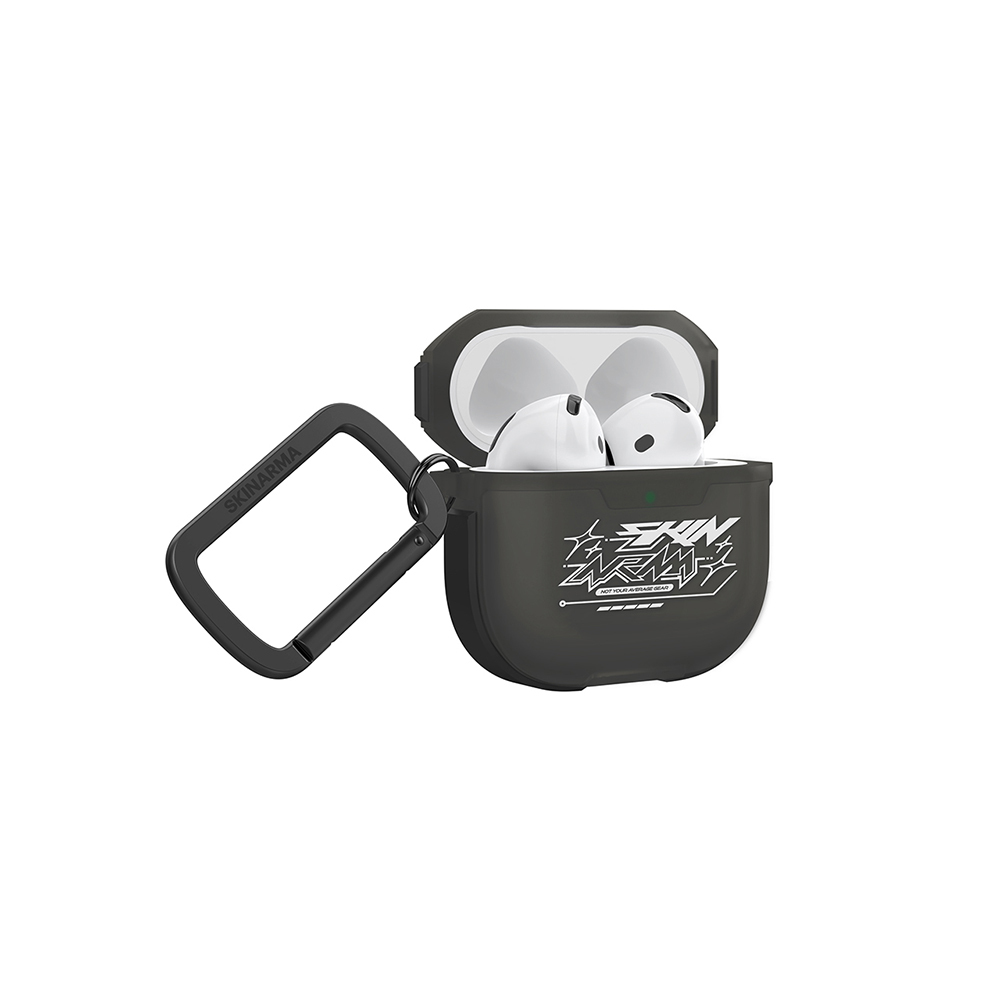 Apple Airpods 4 Uyumlu Kılıf Skinarma Transparan Mat Tasarım Kinzoku Kılıf - 4