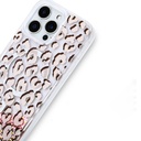 Apple iPhone 16 Pro Max Uyumlu Kılıf Sıvılı Simli Baskılı Şeffaf Arka Yüzey Zore Mossa Silikon Kapak - 1