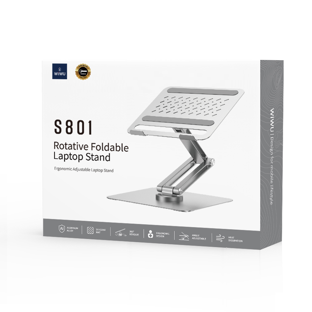 Wiwu ZM-S801 Dönebilen Katlanabilir Ayarlanabilir Laptop Standı - 8
