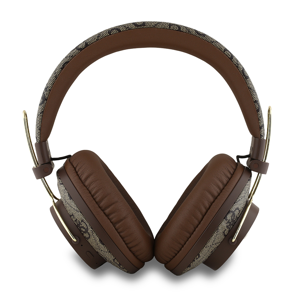 Guess Orjinal Lisanslı PU 4G Desenli Büyük Metal Logolu Kulak Üstü Bluetooth Kulaklık - 2