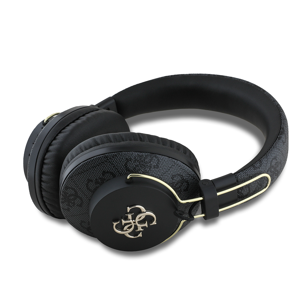 Guess Orjinal Lisanslı PU 4G Desenli Büyük Metal Logolu Kulak Üstü Bluetooth Kulaklık - 3