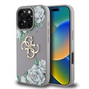 Apple iPhone 16 Pro Max Uyumlu Kılıf Guess Orjinal Lisanslı Gül Baskılı Büyük Metal Logo Dizaynlı Kapak - 5