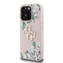 Apple iPhone 16 Pro Max Uyumlu Kılıf Guess Orjinal Lisanslı Gül Baskılı Büyük Metal Logo Dizaynlı Kapak - 15