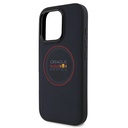 Apple iPhone 16 Pro Uyumlu Kılıf Redbull Orjinal Lisanslı Magsafe Şarj Özellikli Kırmızı Halka ve Logo Kabartmalı PU Deri Kapak - 3