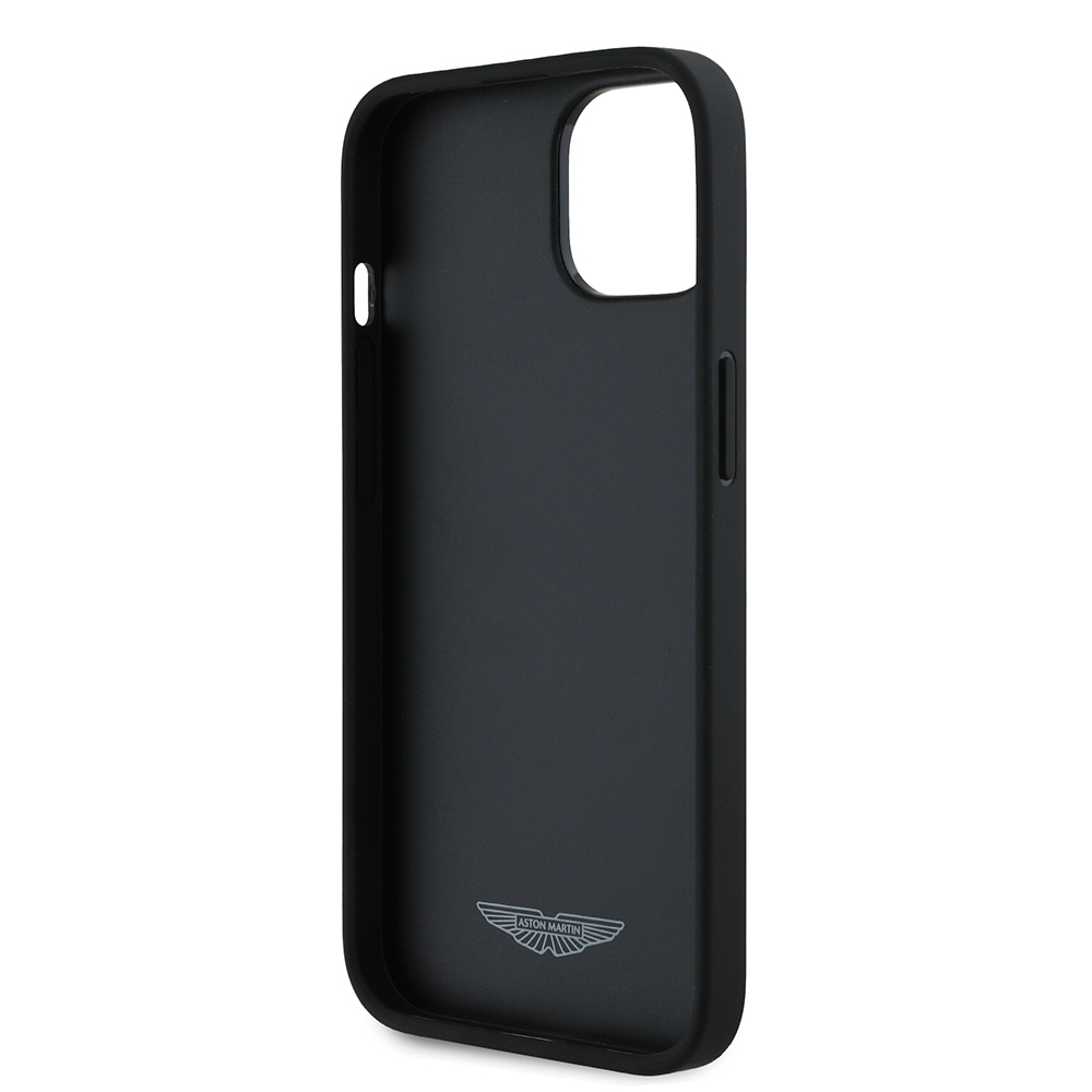 Apple iPhone 14 Uyumlu Kılıf Aston Martin Orjinal Lisanslı Victory Dizayn PU Deri Metal Logolu Kapak - 4