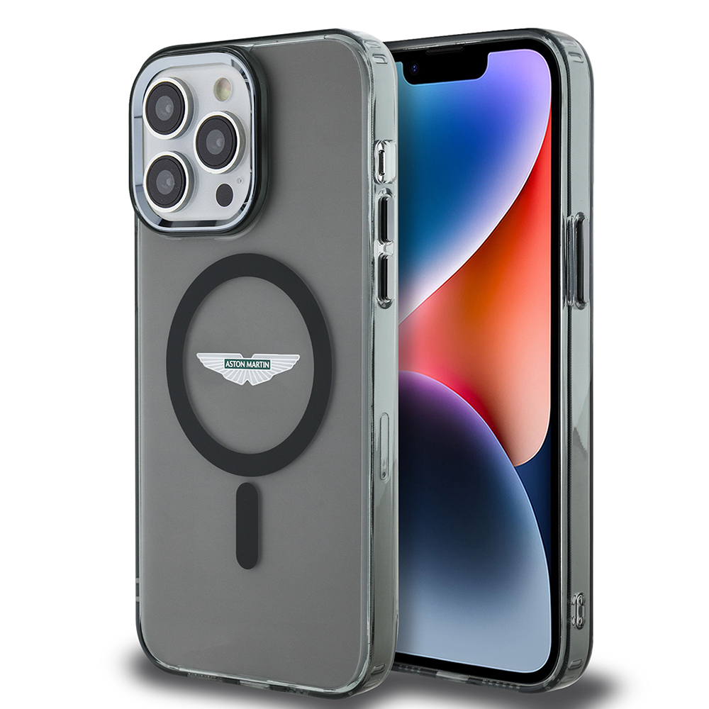 Apple iPhone 14 Pro Max Uyumlu Kılıf Aston Martin Orjinal Lisanslı Magsafe Şarj Özellikli  IML Baskı Logolu Metal Düğmeli Kapak - 6