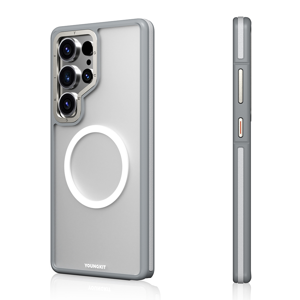 Samsung Galaxy S25 Ultra Uyumlu Kılıf Magsafe Şarj Özellikli Youngkit Rock Sand Serisi Kapak - 1
