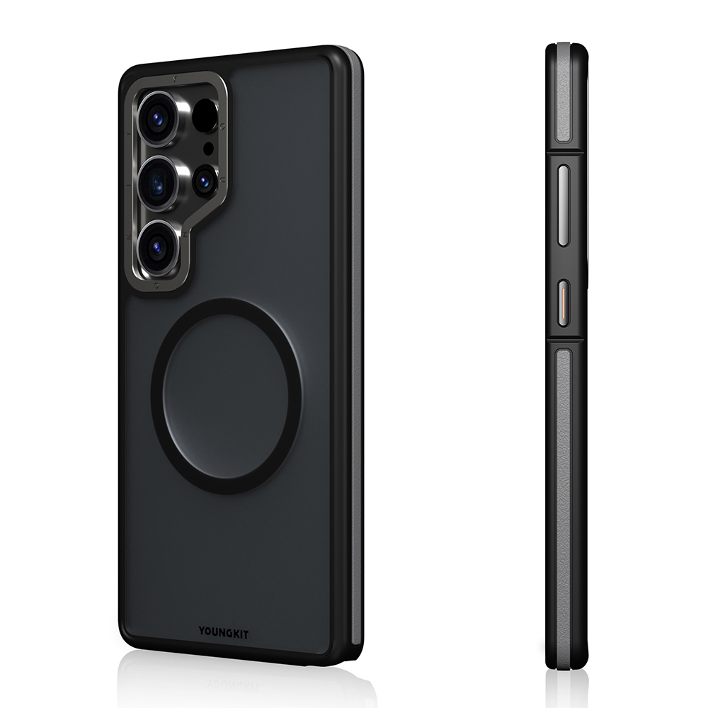 Samsung Galaxy S25 Ultra Uyumlu Kılıf Magsafe Şarj Özellikli Youngkit Rock Sand Serisi Kapak - 2