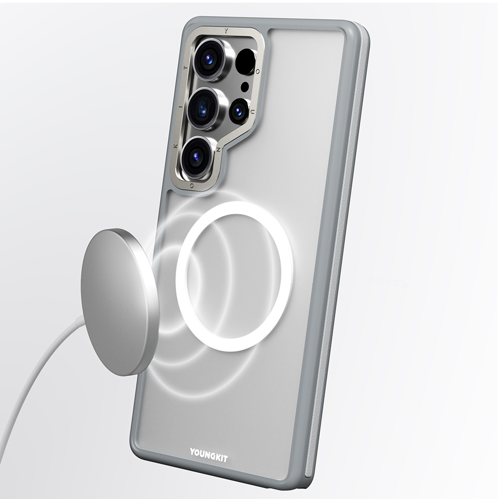 Samsung Galaxy S25 Ultra Uyumlu Kılıf Magsafe Şarj Özellikli Youngkit Rock Sand Serisi Kapak - 8