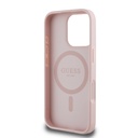 Apple iPhone 16 Pro Uyumlu Kılıf Guess Orjinal Lisanslı Magsafe Şarj Özellikli Taneli Çiçek Tasarımlı Metal Yazı Logolu Kapak - 11