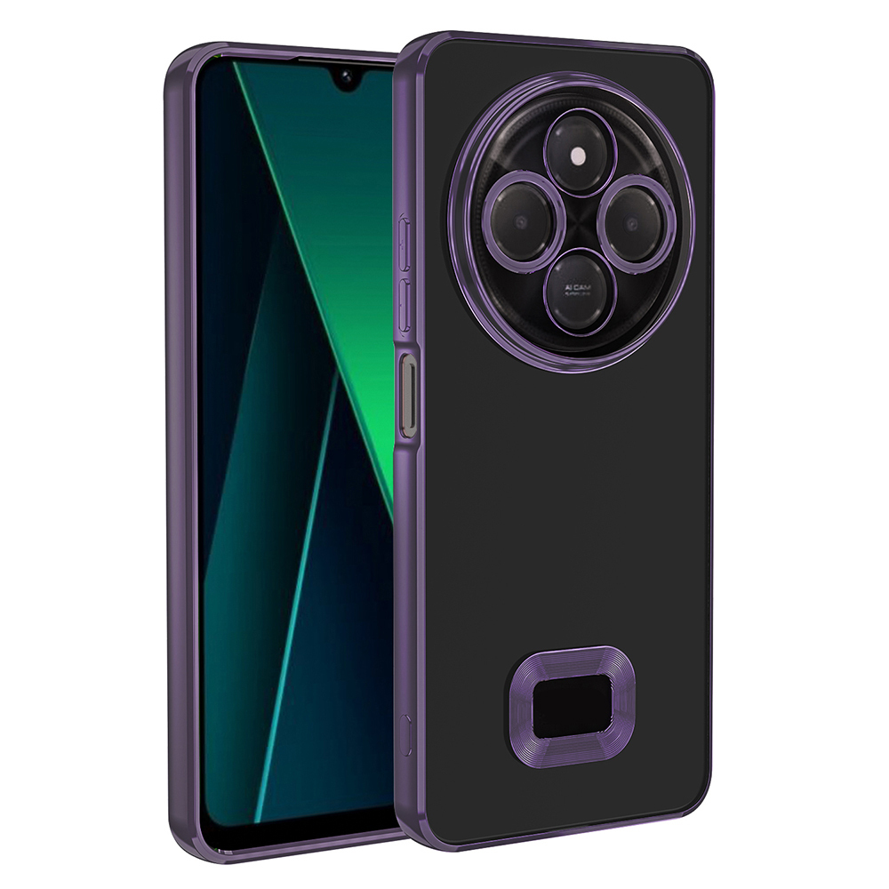 Xiaomi Redmi 14C 4G Uyumlu Kılıf Kamera Korumalı Logo Gösteren Zore Omega Kapak - 14