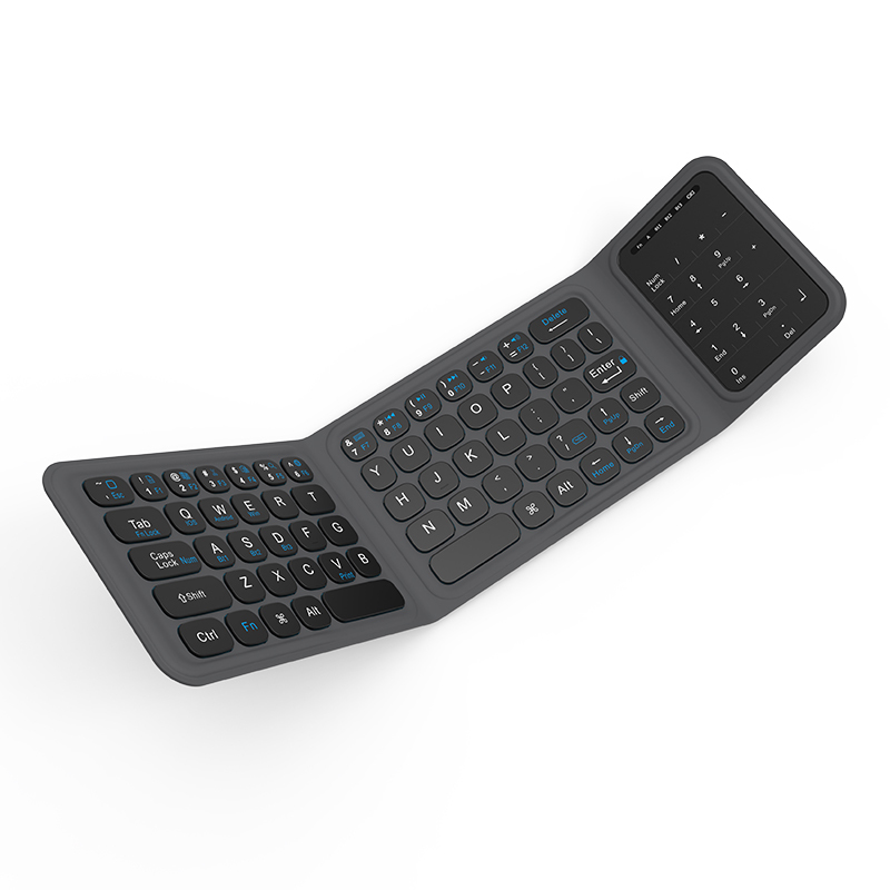 Wiwu FMK-05 iOS Android Windows Uyumlu Katlanabilir Bluetooth Kablosuz Klavye + Masaüstü Telefon Standı - 3