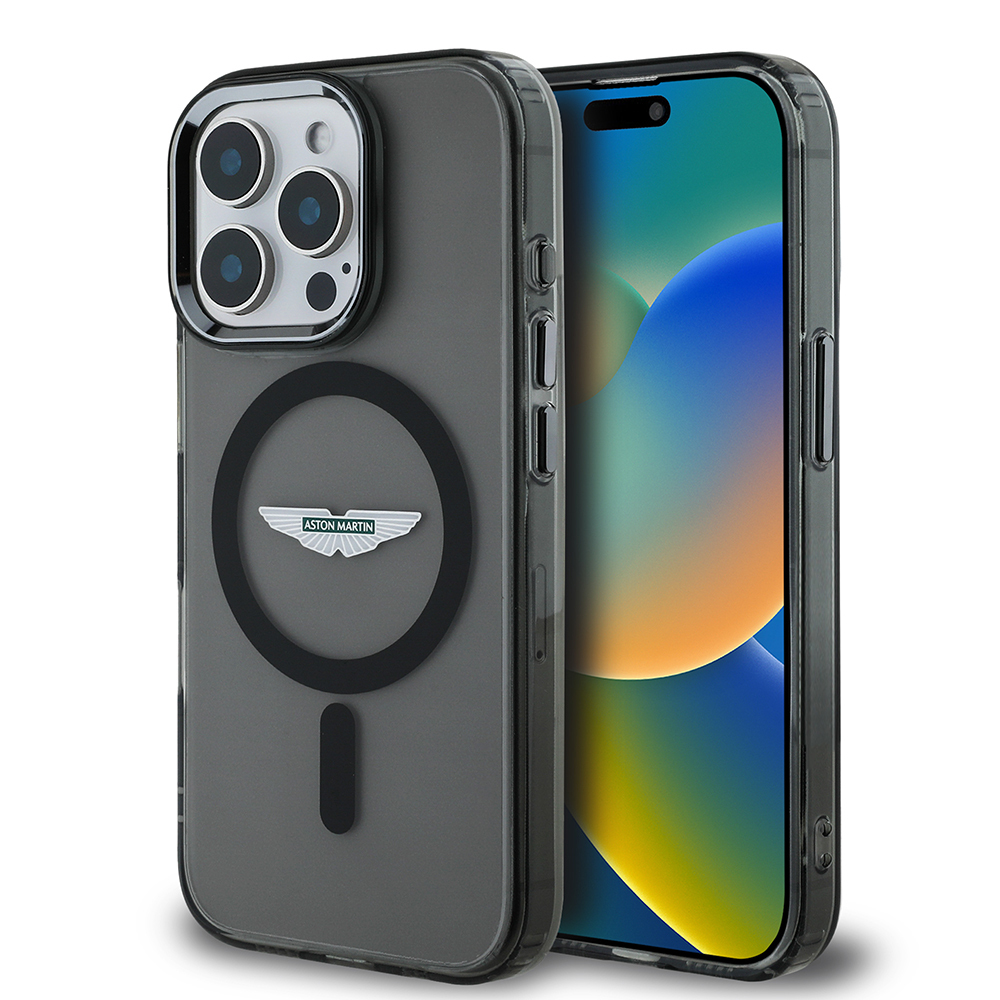 Apple iPhone 15 Pro Max Uyumlu Kılıf Aston Martin Orjinal Lisanslı Magsafe Şarj Özellikli  IML Baskı Logolu Metal Düğmeli Kapak - 6